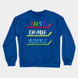 1st grade rocks 2 Crewneck Sweatshirt